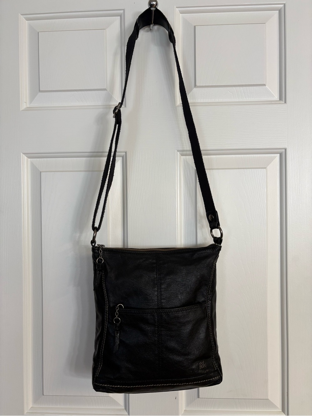 The Sak “Lucia” Black Leather Crossbody Bag